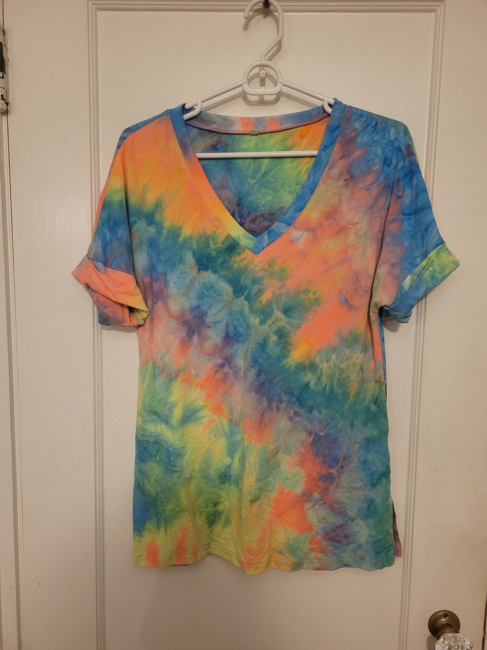 V-Neck Tie-Dye Tee